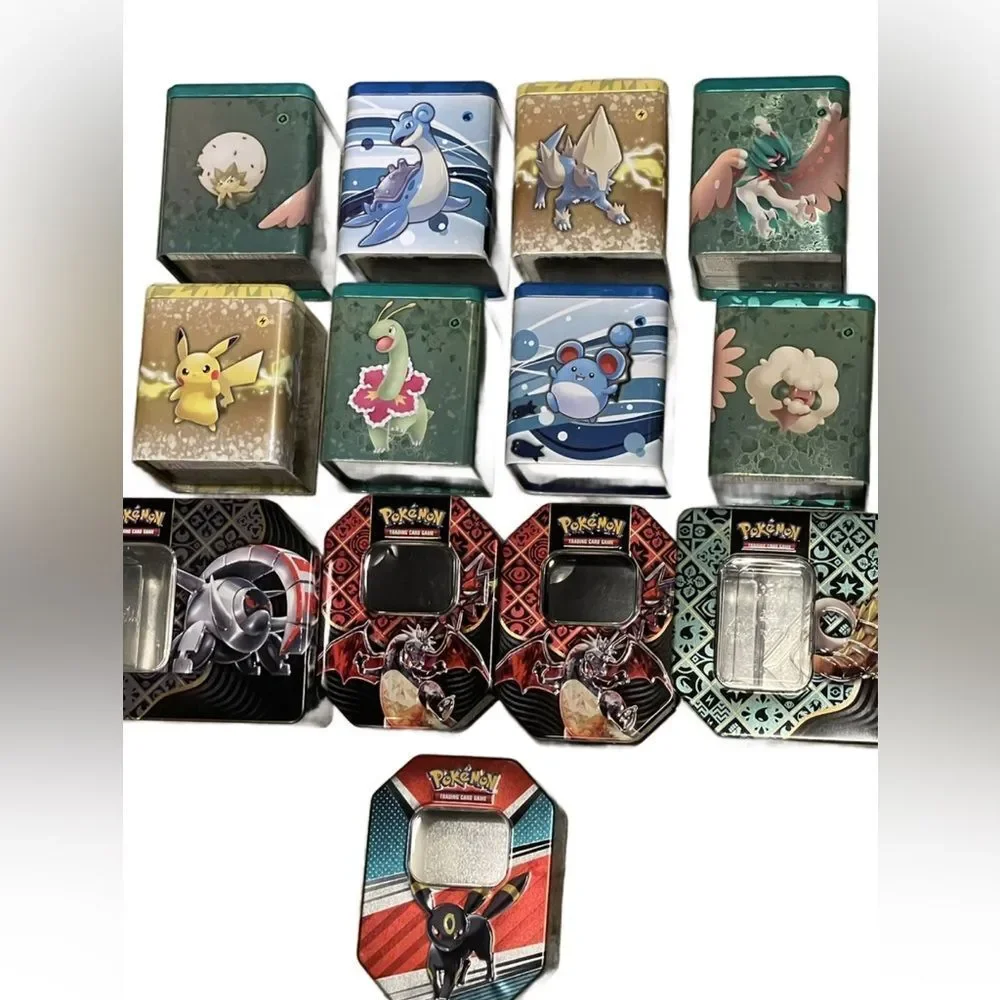 Pokémon Collectible Mini Tins Lot - Pikachu & Assorted Pokémon (13 Total)